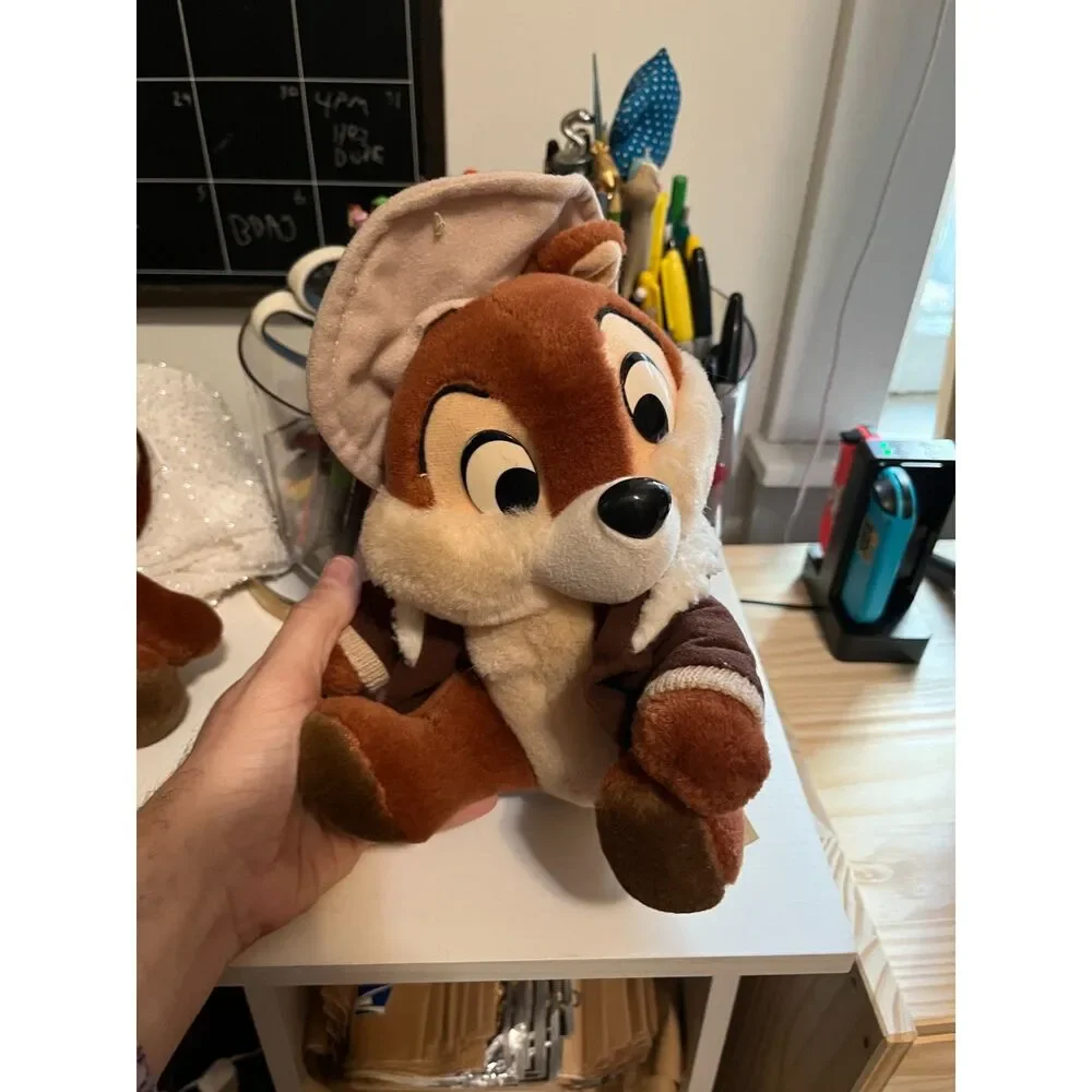Vintage 80s Disney Parks Chip & Dale Plush Set Original Clothing Disneyland WDW